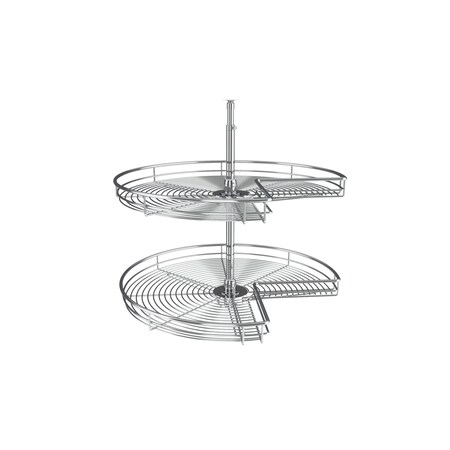 Rev-A-Shelf Steel, Silver, 28 in W, 26 in H, 28 in D, 28 in L, Silver 5472-28 CR